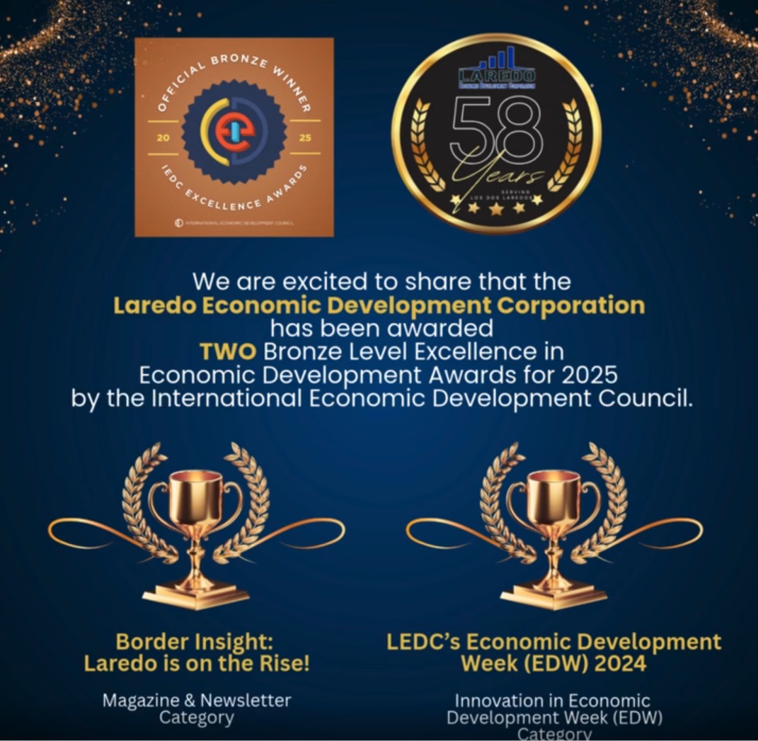 Laredo Economic Development Corporation Earns National Recognition with IEDC Awards